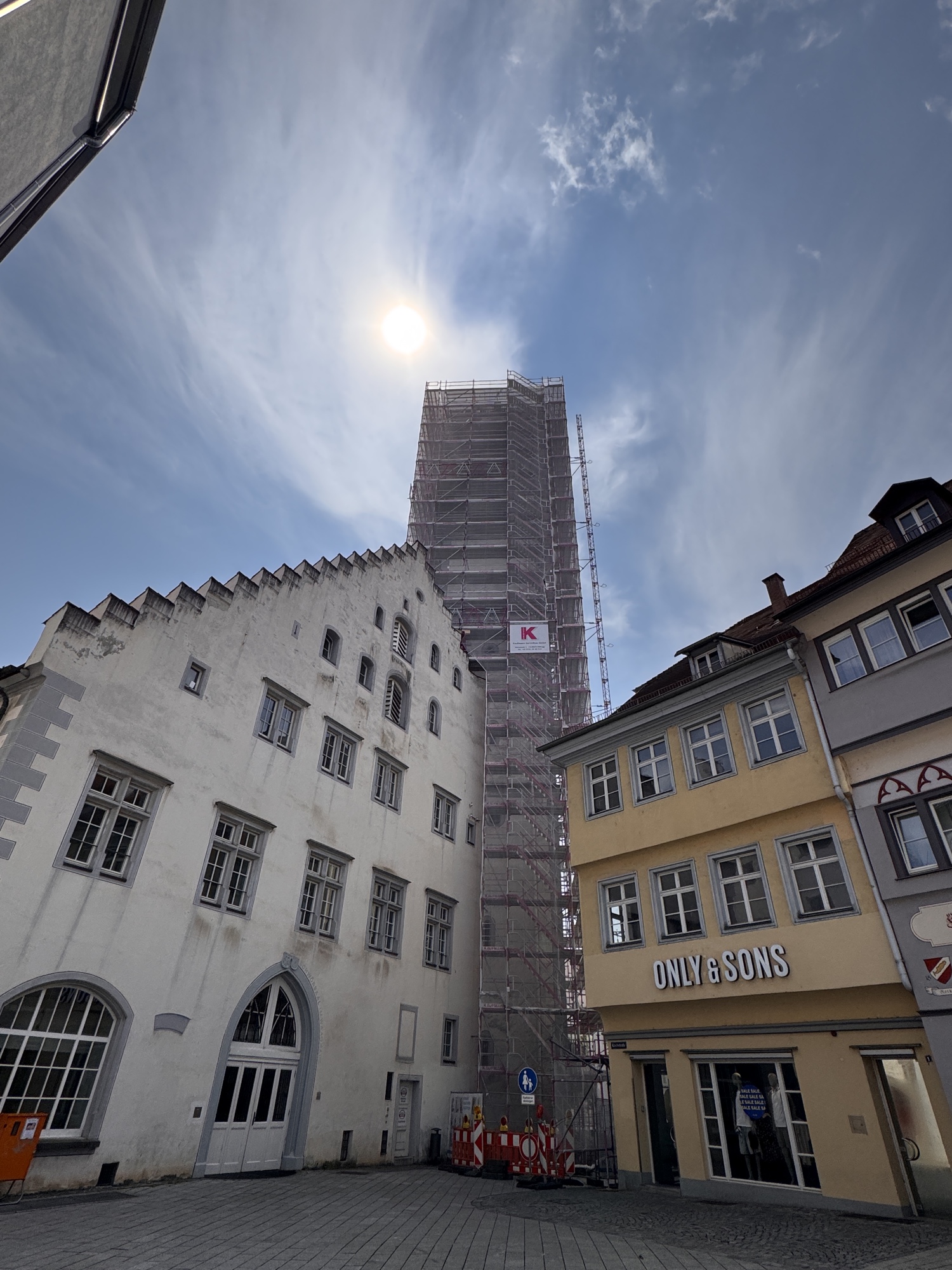 GSK Kirchturm Einrüstung